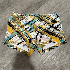 Colorful Geometric Athletic Shorts